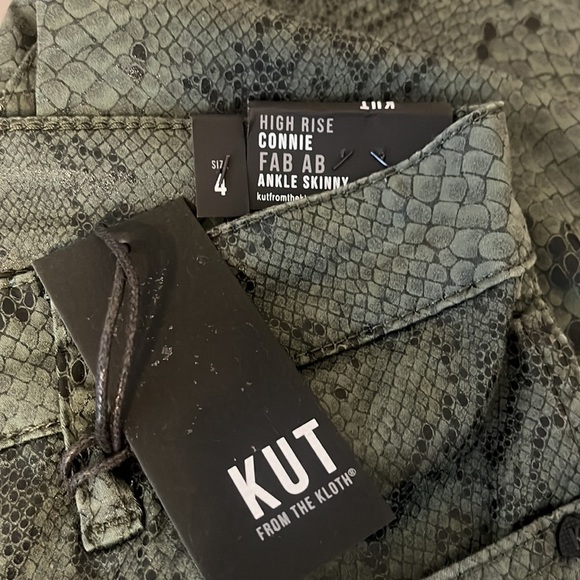 NWT Kut From The Kloth Connie High Rise Fab AB Skinny Snakeskin Size 4 - Picture 8 of 9